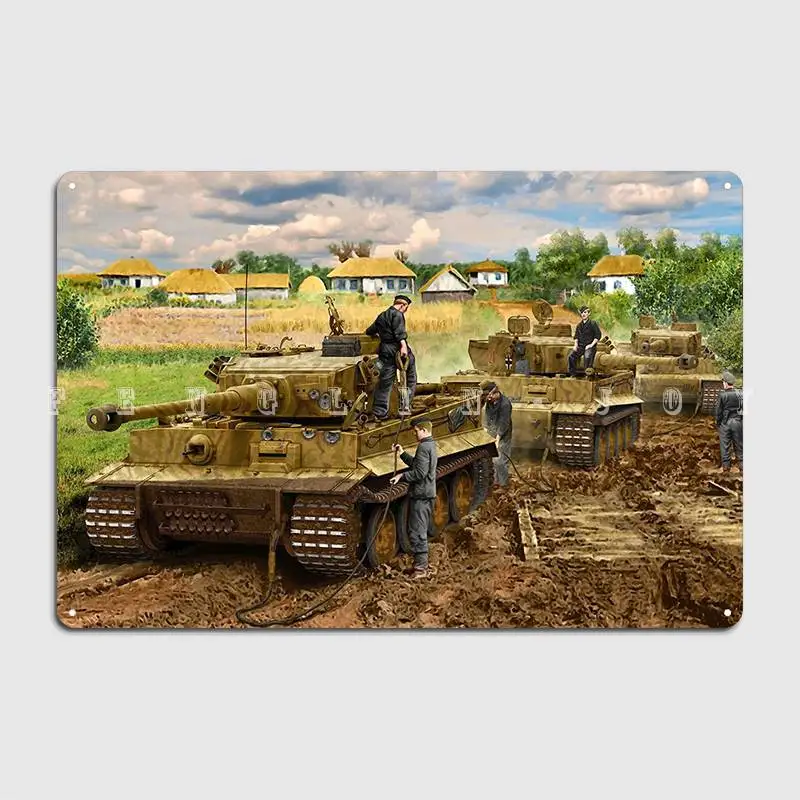 Home Cinema Logo - Plaque en métal Panzer Tiger Stop,