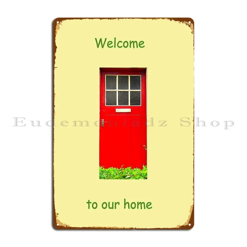 Home Cinema Wall Design - Plaque métallique « Bienvenue chez nous