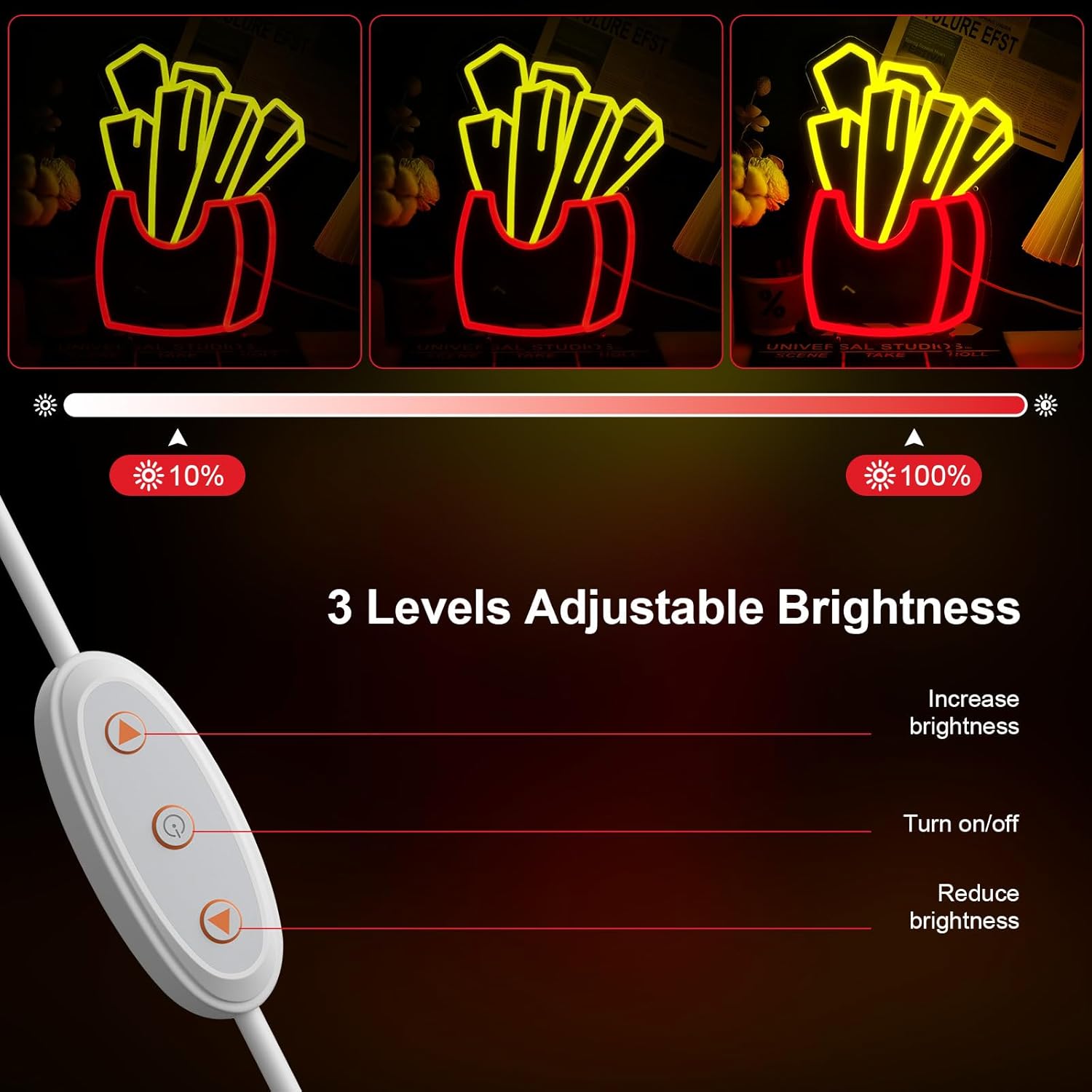 Enseigne néon LED dimmable Fri - Home Cinema Restaurant avis et prix