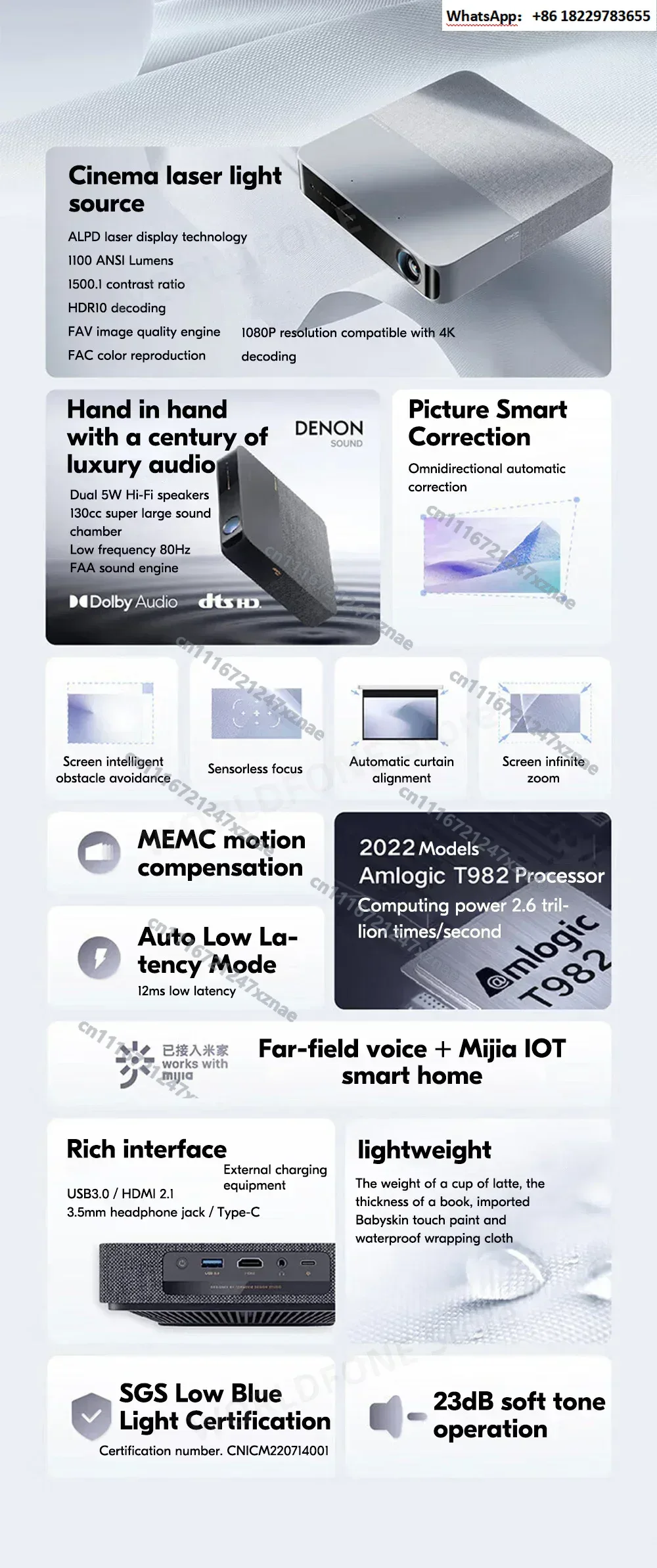 Projecteur laser S5 ALPD 1080P - Home Cinema Laser Projector avis et prix